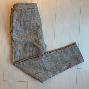 H&M Textured Slacks in Light Gray Nude